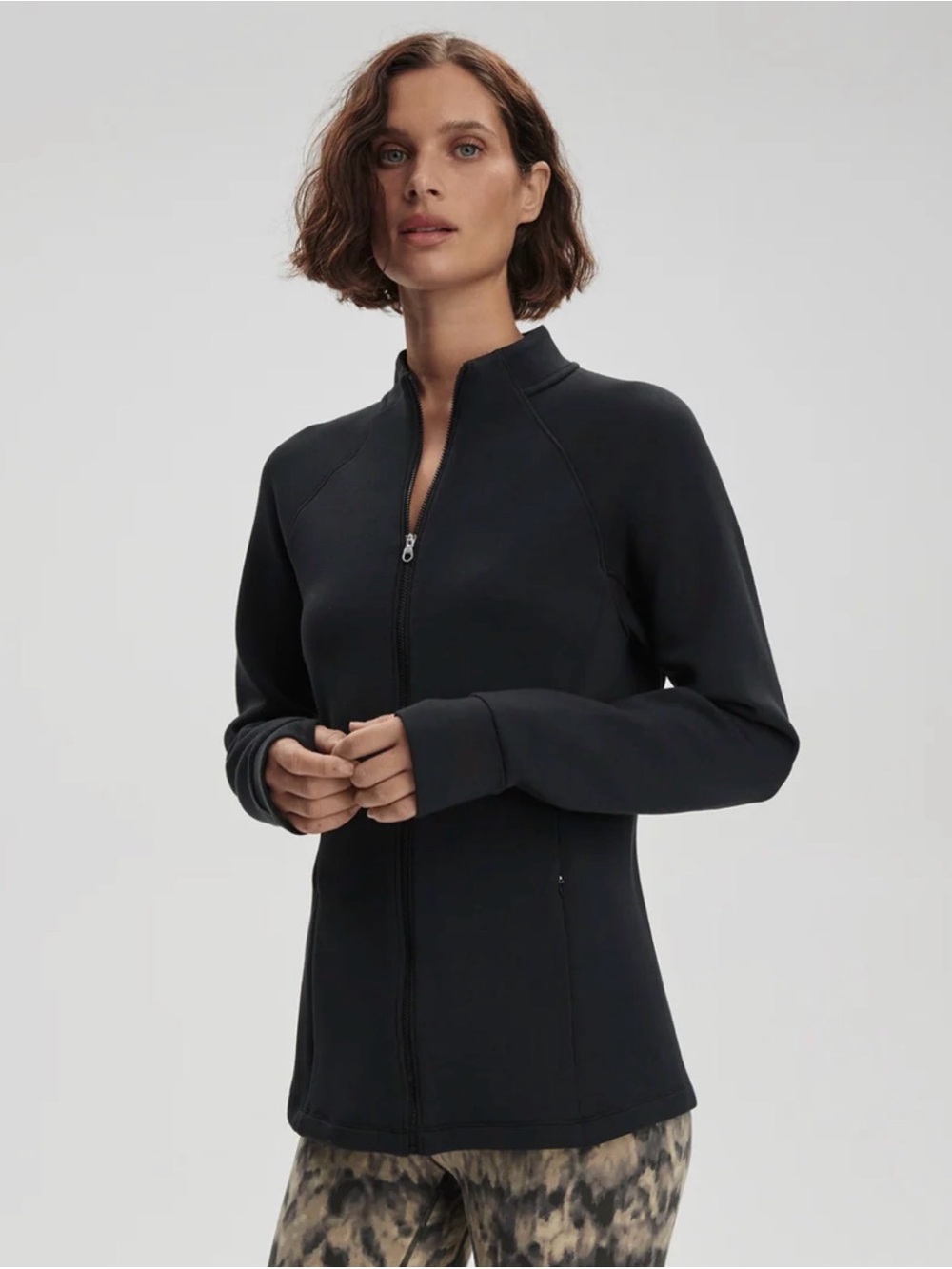 NWOT Varley HAYDEN Zip-Through Sweat womens, black, small